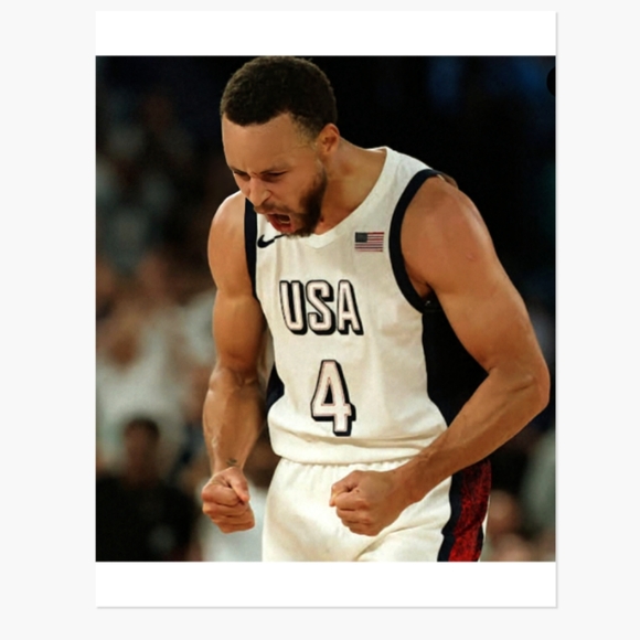 STEPHEN CURRY 2024 USA VS SERBIA 36 POINT PERFORMANCE 8.5x11 GLOSSY POSTER SET! - Picture 4 of 5